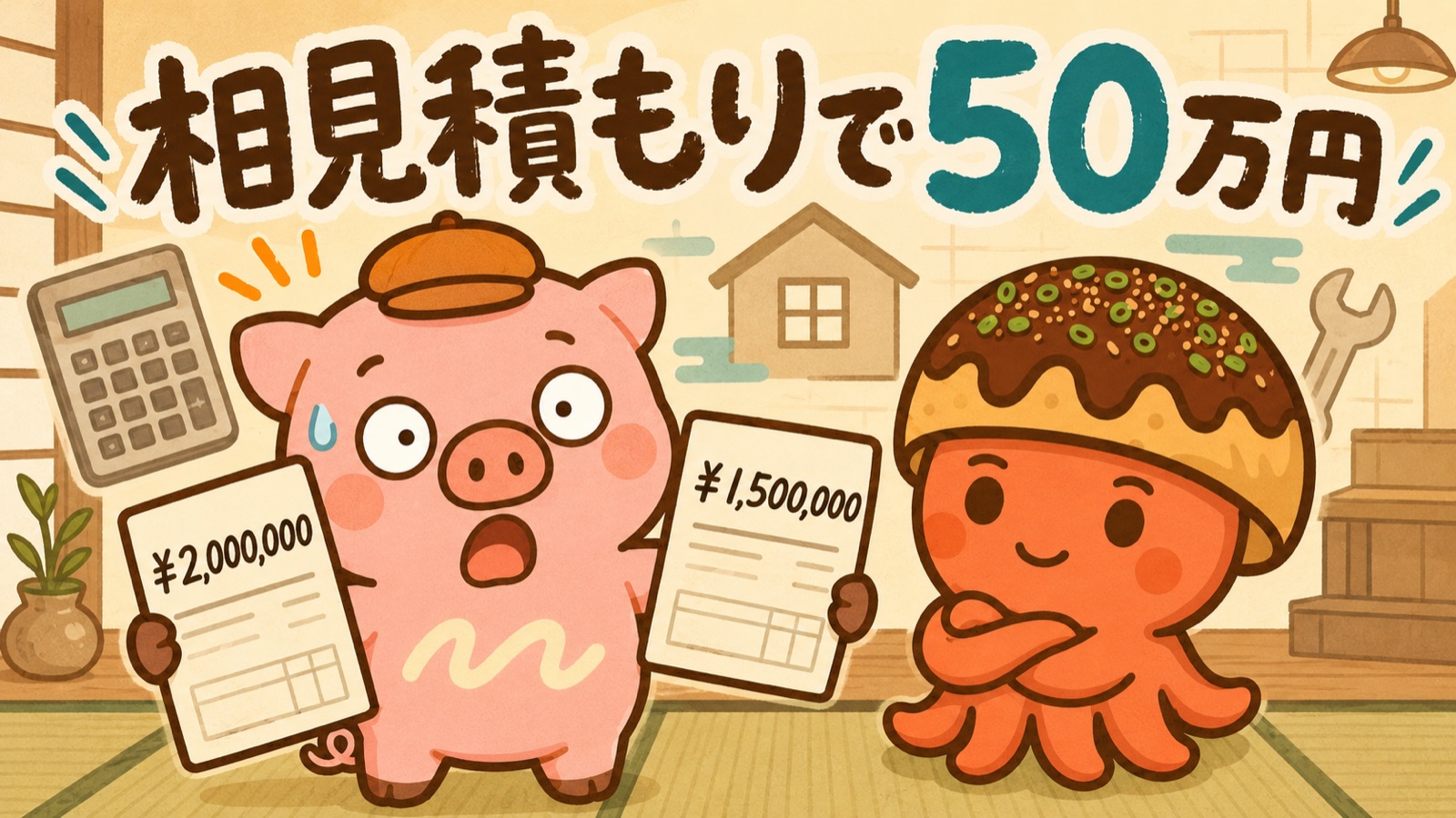 実家のリフォーム見積もり200万円が、相見積もりで50万円下がった話——ほんで選んだのは最安やなく「2番手」